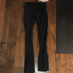 Gently worn flare yoga pants